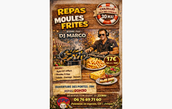 Inscription aide pour le repas moules frites