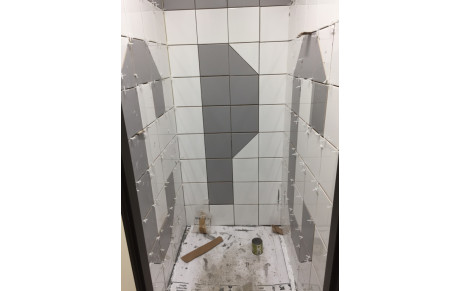 Photos de l'avancé de travaux des douches